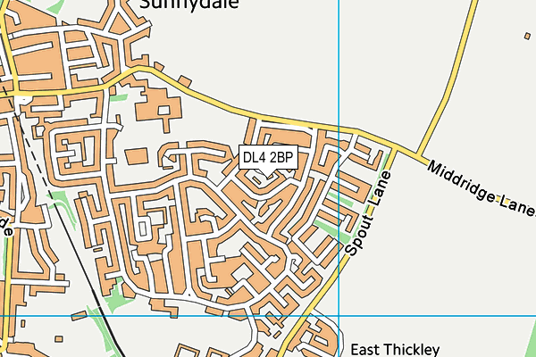 DL4 2BP map - OS VectorMap District (Ordnance Survey)