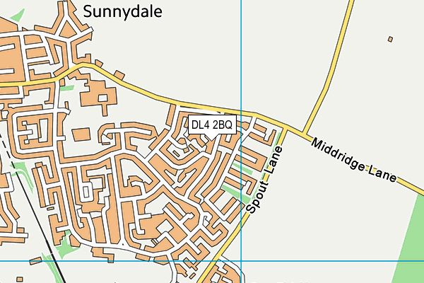 DL4 2BQ map - OS VectorMap District (Ordnance Survey)