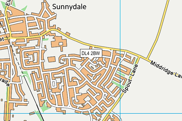 DL4 2BW map - OS VectorMap District (Ordnance Survey)