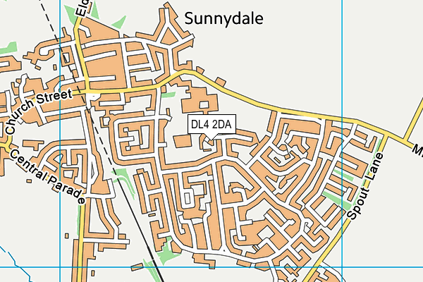 DL4 2DA map - OS VectorMap District (Ordnance Survey)