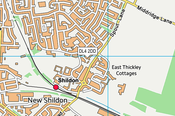 DL4 2DD map - OS VectorMap District (Ordnance Survey)