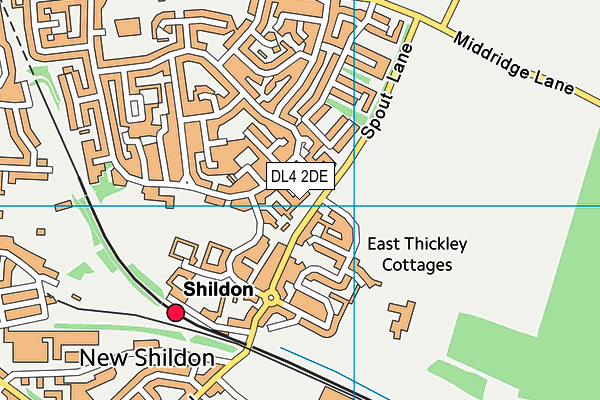 DL4 2DE map - OS VectorMap District (Ordnance Survey)