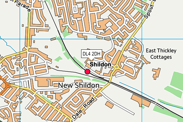 DL4 2DH map - OS VectorMap District (Ordnance Survey)
