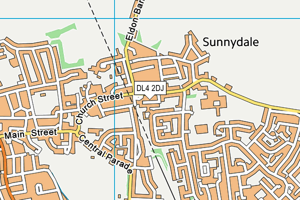 DL4 2DJ map - OS VectorMap District (Ordnance Survey)