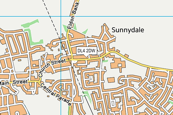 DL4 2DW map - OS VectorMap District (Ordnance Survey)
