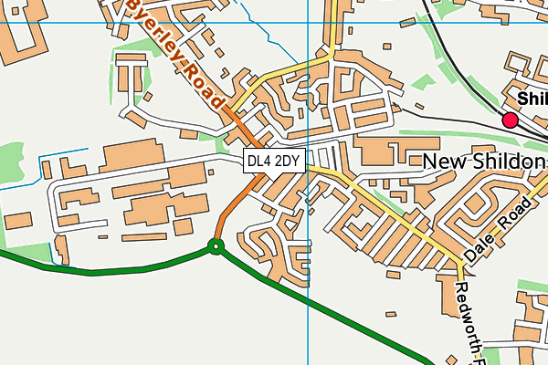DL4 2DY map - OS VectorMap District (Ordnance Survey)