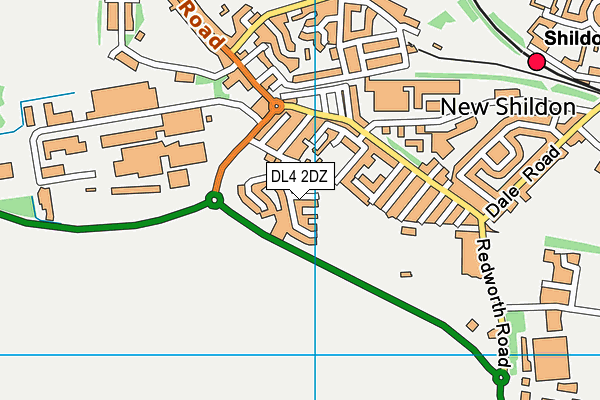DL4 2DZ map - OS VectorMap District (Ordnance Survey)