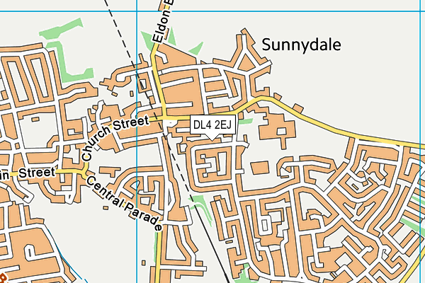 DL4 2EJ map - OS VectorMap District (Ordnance Survey)