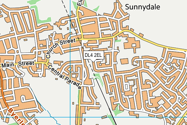 DL4 2EL map - OS VectorMap District (Ordnance Survey)