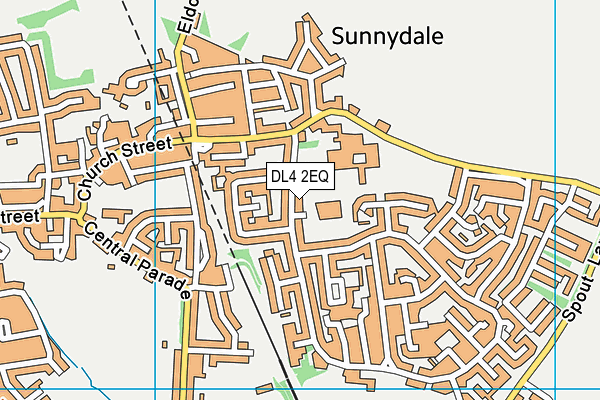DL4 2EQ map - OS VectorMap District (Ordnance Survey)