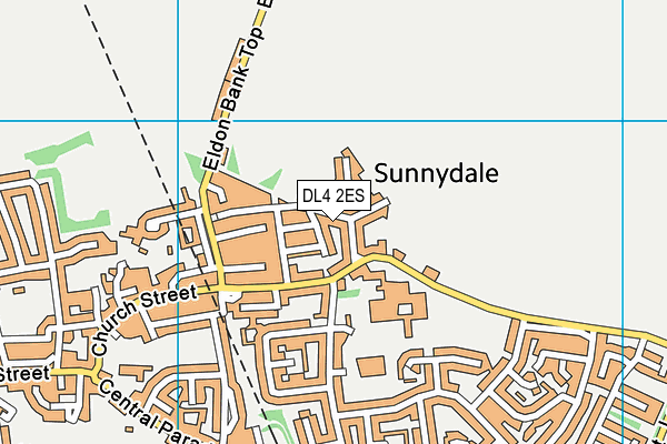 DL4 2ES map - OS VectorMap District (Ordnance Survey)