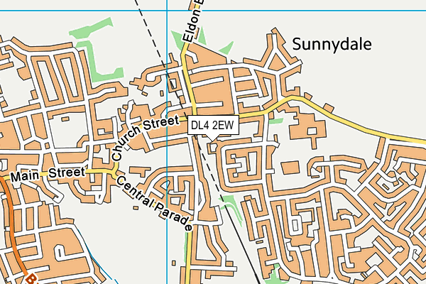 DL4 2EW map - OS VectorMap District (Ordnance Survey)