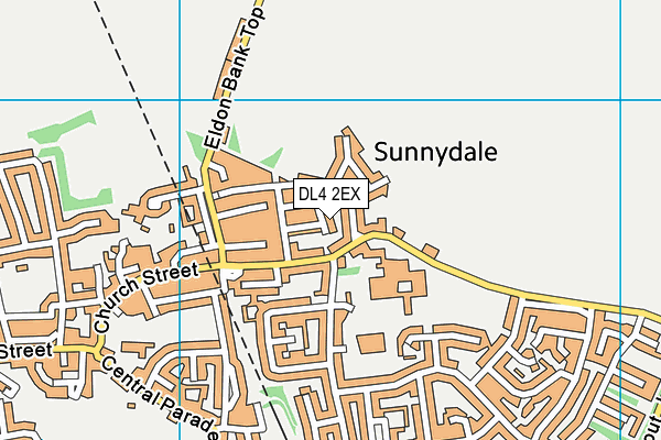 DL4 2EX map - OS VectorMap District (Ordnance Survey)
