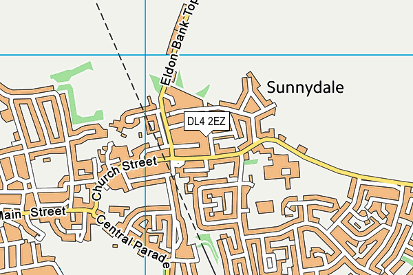 DL4 2EZ map - OS VectorMap District (Ordnance Survey)