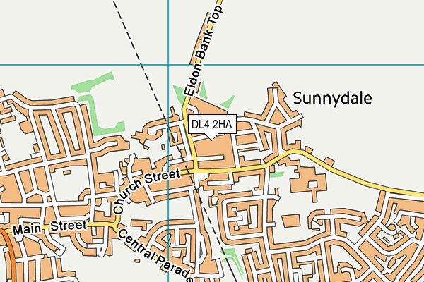 DL4 2HA map - OS VectorMap District (Ordnance Survey)