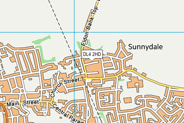 DL4 2HD map - OS VectorMap District (Ordnance Survey)
