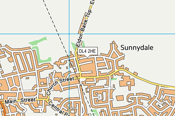 DL4 2HE map - OS VectorMap District (Ordnance Survey)