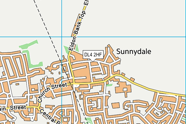 DL4 2HF map - OS VectorMap District (Ordnance Survey)