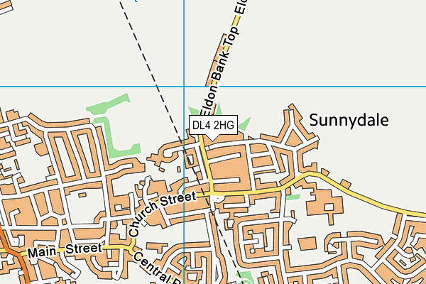 DL4 2HG map - OS VectorMap District (Ordnance Survey)