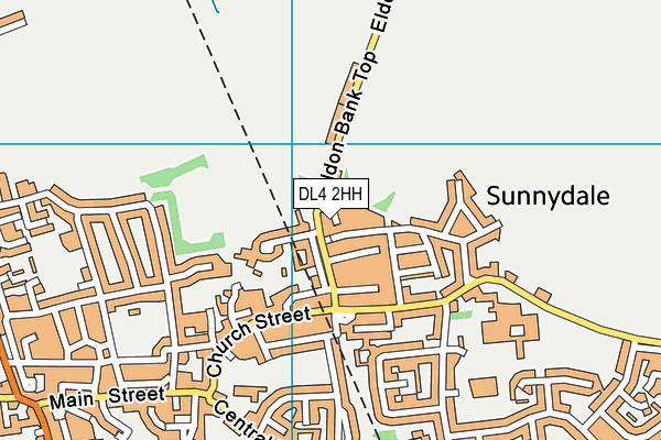 DL4 2HH map - OS VectorMap District (Ordnance Survey)
