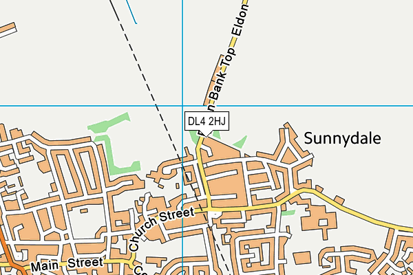DL4 2HJ map - OS VectorMap District (Ordnance Survey)