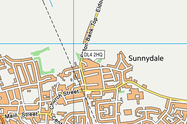 DL4 2HQ map - OS VectorMap District (Ordnance Survey)