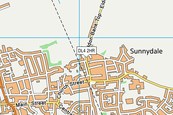 DL4 2HR map - OS VectorMap District (Ordnance Survey)