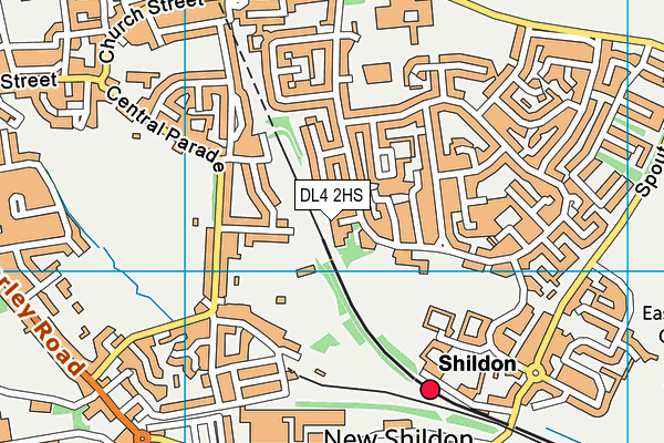DL4 2HS map - OS VectorMap District (Ordnance Survey)