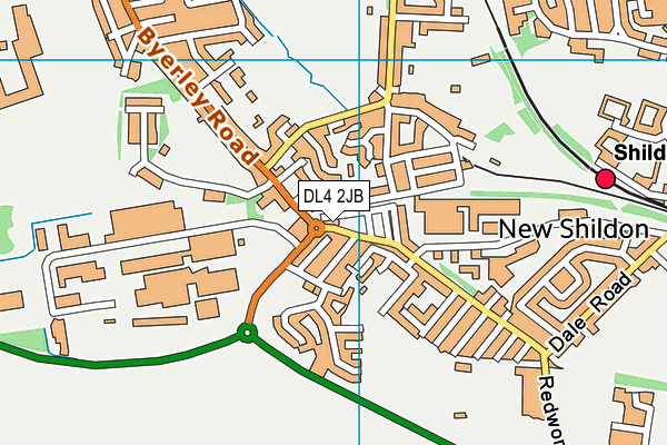 DL4 2JB map - OS VectorMap District (Ordnance Survey)