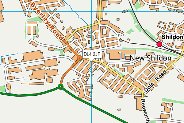 DL4 2JF map - OS VectorMap District (Ordnance Survey)