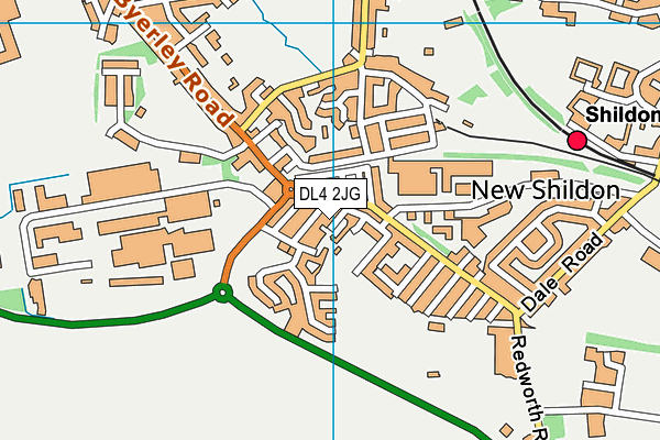 DL4 2JG map - OS VectorMap District (Ordnance Survey)