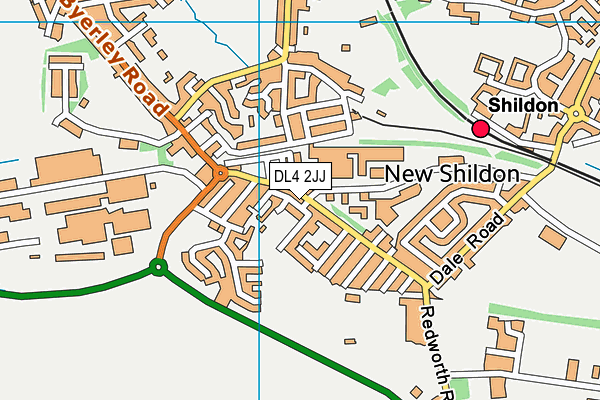 DL4 2JJ map - OS VectorMap District (Ordnance Survey)