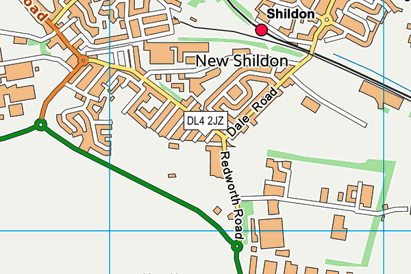 DL4 2JZ map - OS VectorMap District (Ordnance Survey)