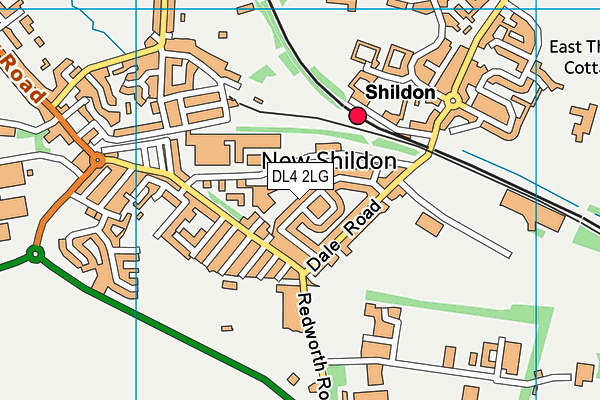 DL4 2LG map - OS VectorMap District (Ordnance Survey)