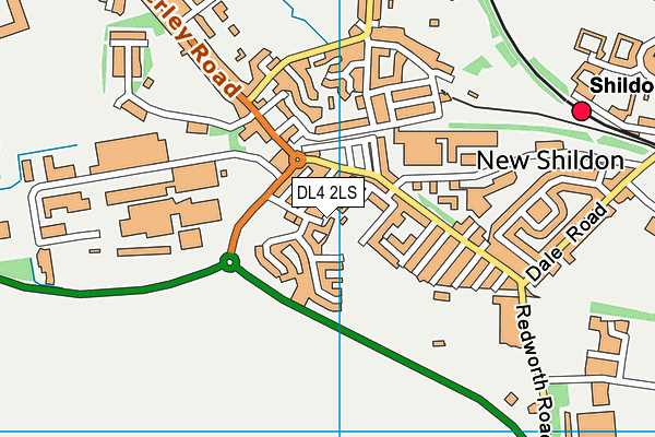DL4 2LS map - OS VectorMap District (Ordnance Survey)