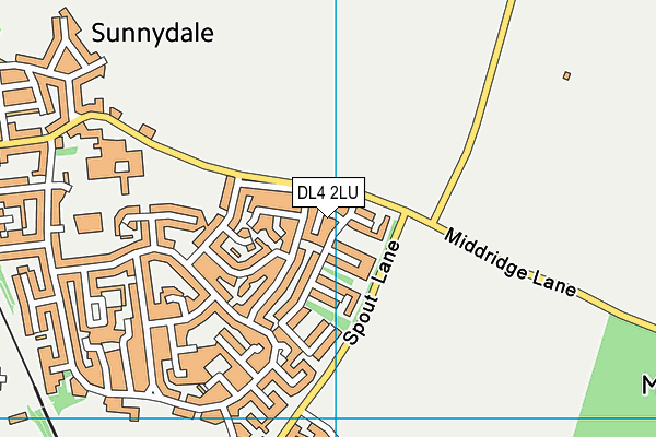 DL4 2LU map - OS VectorMap District (Ordnance Survey)