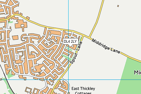 DL4 2LY map - OS VectorMap District (Ordnance Survey)