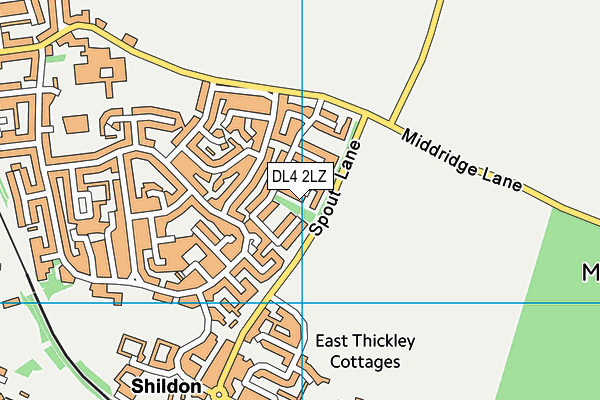 DL4 2LZ map - OS VectorMap District (Ordnance Survey)