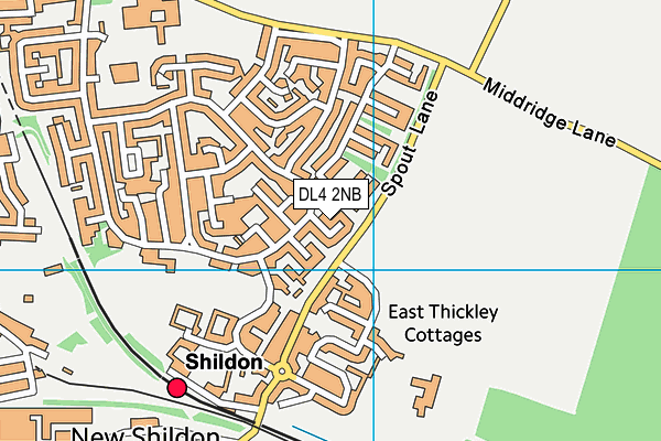 DL4 2NB map - OS VectorMap District (Ordnance Survey)