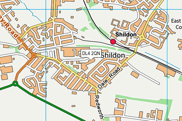 DL4 2QN map - OS VectorMap District (Ordnance Survey)