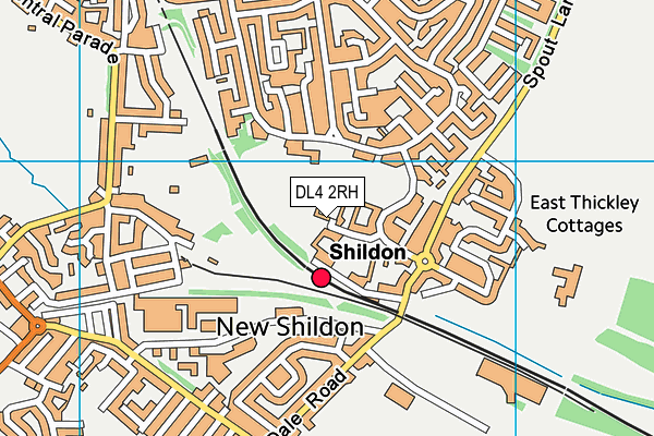 DL4 2RH map - OS VectorMap District (Ordnance Survey)