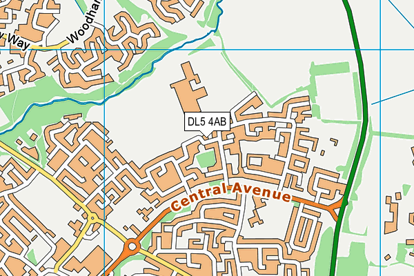 DL5 4AB map - OS VectorMap District (Ordnance Survey)