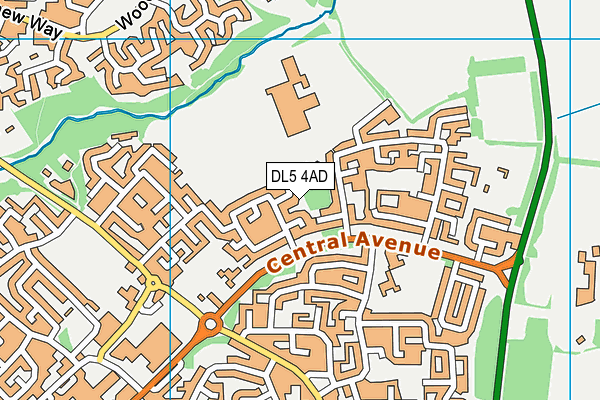 DL5 4AD map - OS VectorMap District (Ordnance Survey)