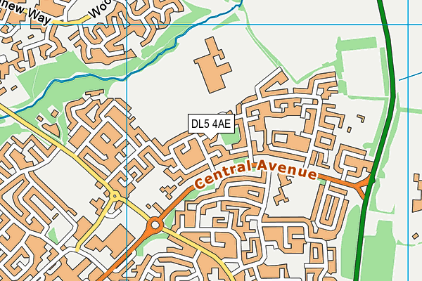 DL5 4AE map - OS VectorMap District (Ordnance Survey)