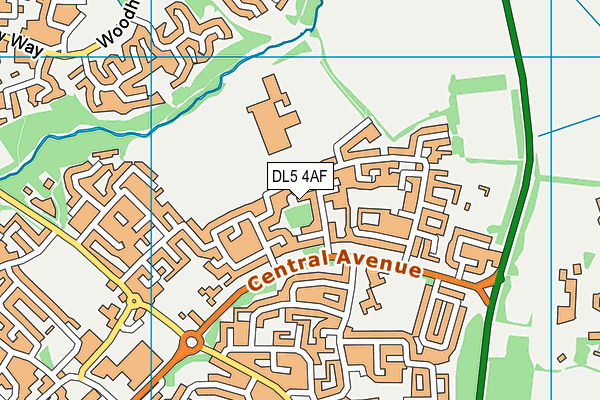 DL5 4AF map - OS VectorMap District (Ordnance Survey)