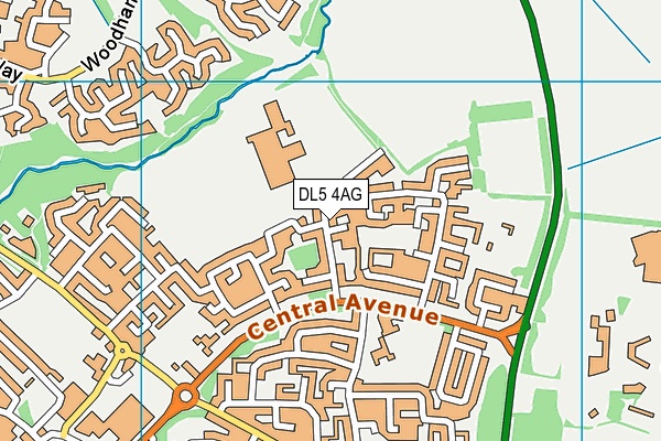 DL5 4AG map - OS VectorMap District (Ordnance Survey)
