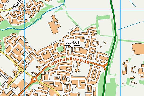 DL5 4AH map - OS VectorMap District (Ordnance Survey)
