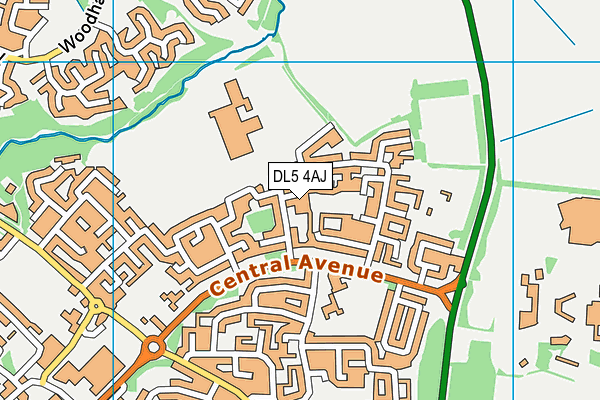 DL5 4AJ map - OS VectorMap District (Ordnance Survey)