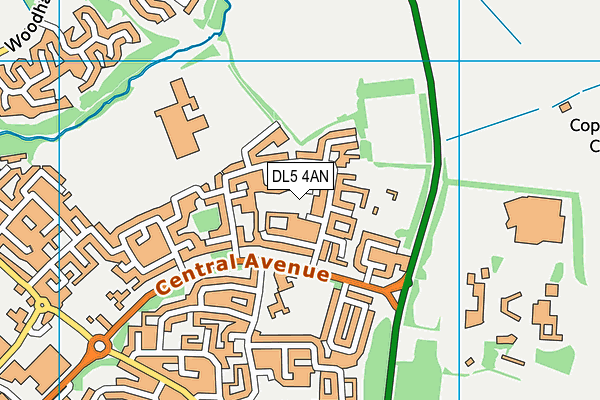 DL5 4AN map - OS VectorMap District (Ordnance Survey)