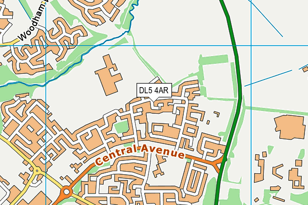 DL5 4AR map - OS VectorMap District (Ordnance Survey)